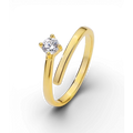 Aura Solitaire Ring Adjustable Size