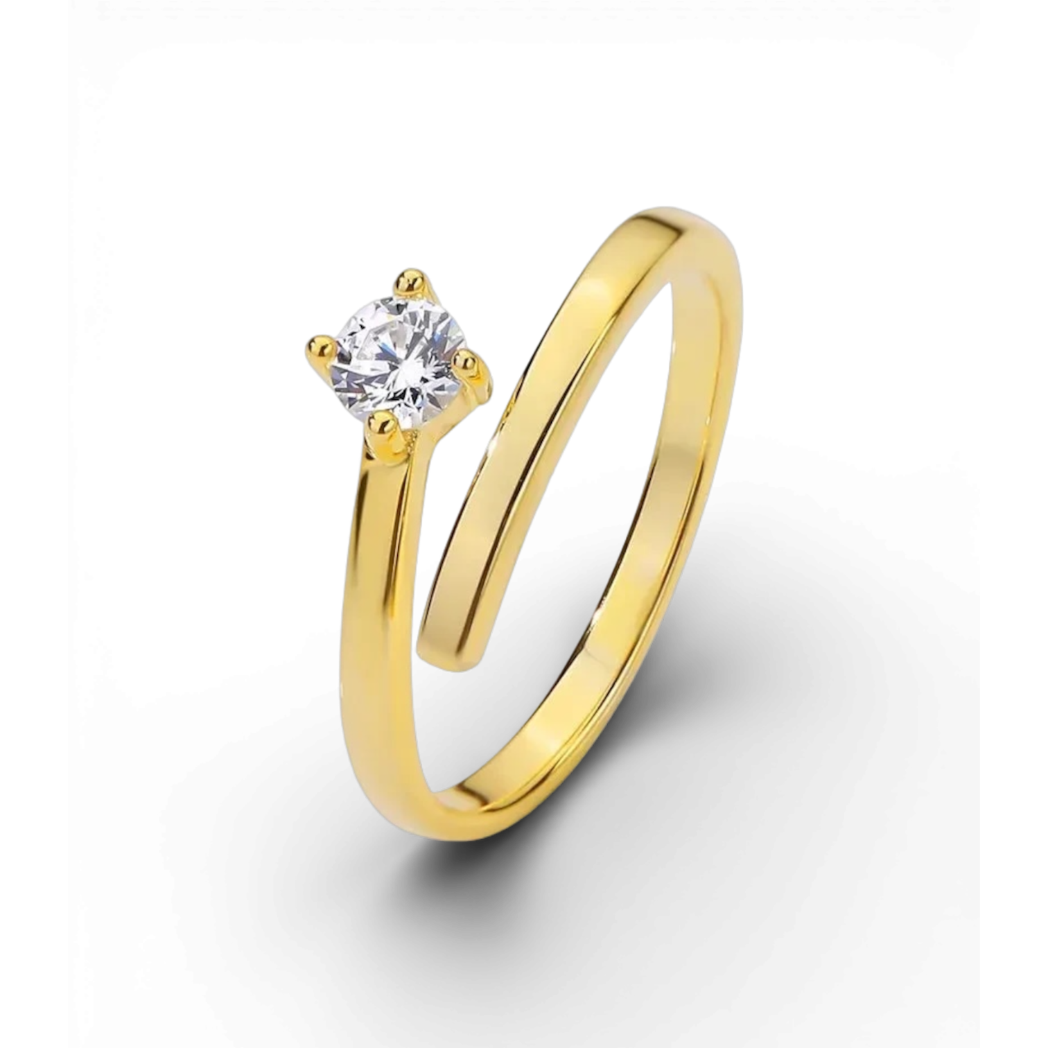 Aura Solitaire Ring Adjustable Size