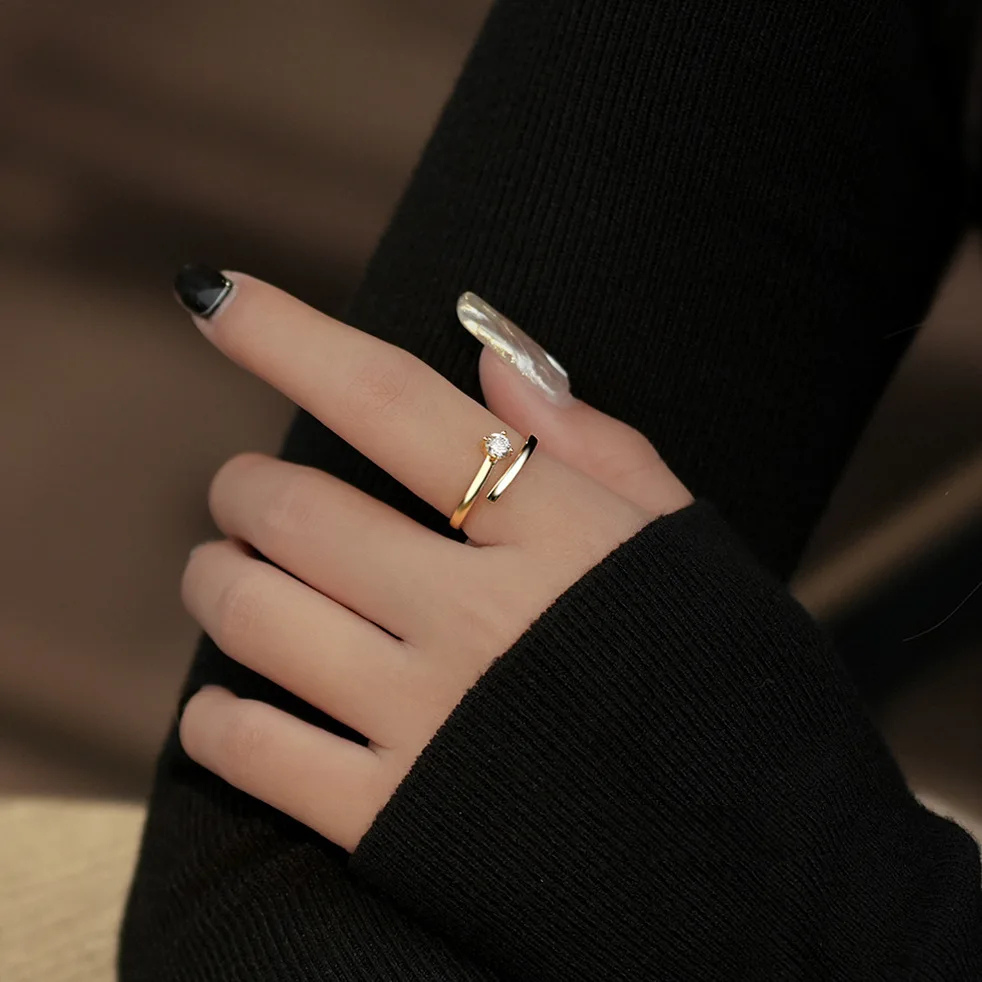 Aura Solitaire Ring Adjustable Size